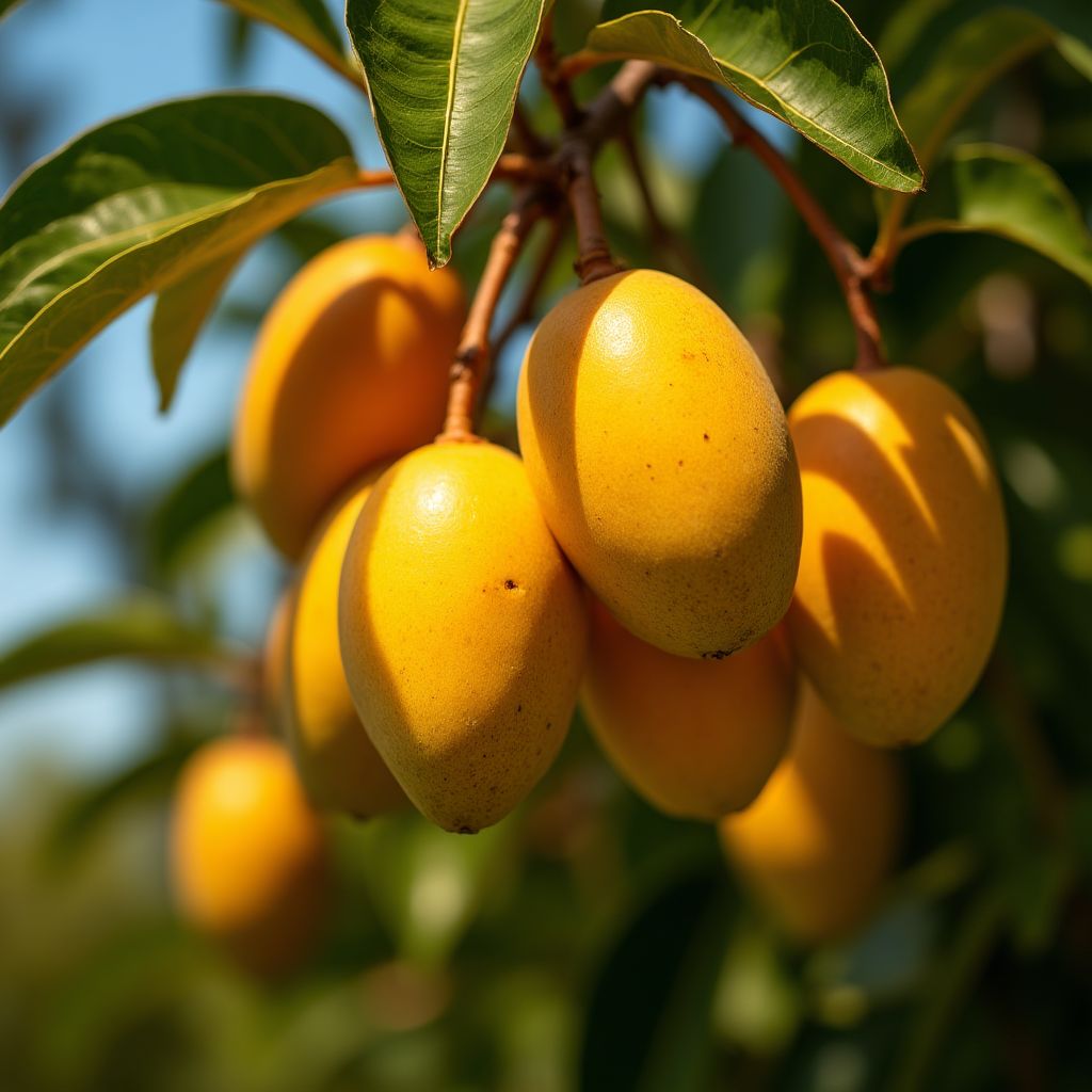 Mango tree with fruits